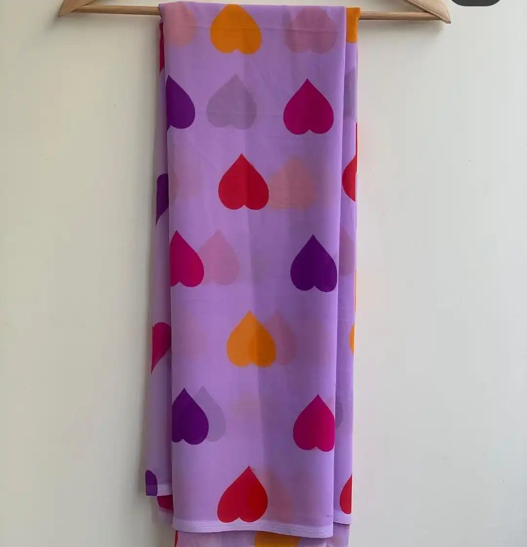 Purple Soft Georgette Silk Digital Print Heart Design Saree | Sarees, Bollywood Sarees, Creative Sarees, Designer Sarees, Embroidered Sarees, Ethnic Saree, Modern Digital sarees, Party Wear Sarees