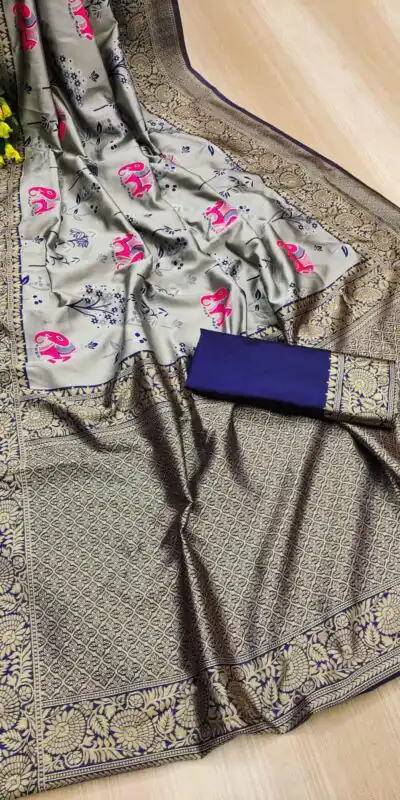 Purple Soft Lichi Silk Jacquard Saree | Sarees, Bollywood Sarees, Creative Sarees, Designer Sarees, Embroidered Sarees, Ethnic Saree, Modern Digital sarees, Party Wear Sarees