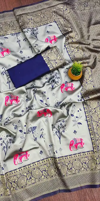 Purple Soft Lichi Silk Jacquard Saree | Sarees, Bollywood Sarees, Creative Sarees, Designer Sarees, Embroidered Sarees, Ethnic Saree, Modern Digital sarees, Party Wear Sarees