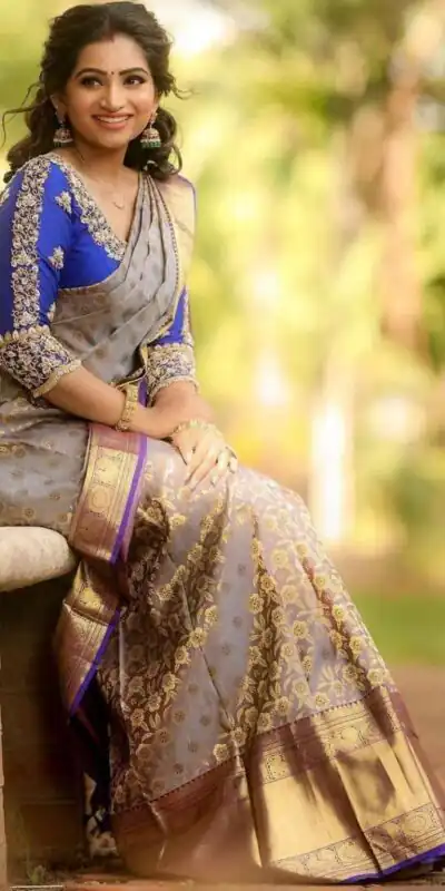Purple Soft Lichi Silk Work Saree | Sarees, Bollywood Sarees, Creative Sarees, Designer Sarees, Embroidered Sarees, Ethnic Saree, Modern Digital sarees, Party Wear Sarees