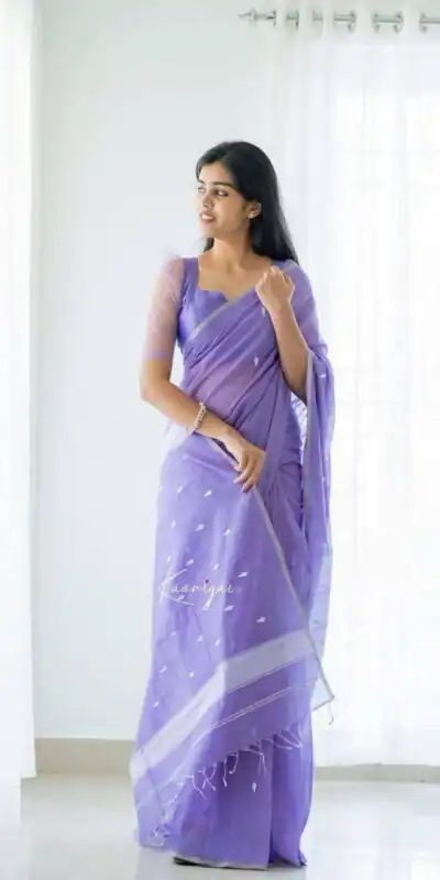 Purple Soft Lilan Cotton Pallu Jacquard Work Saree | Sarees, Bollywood Sarees, Creative Sarees, Designer Sarees, Embroidered Sarees, Ethnic Saree, Modern Digital sarees, Party Wear Sarees