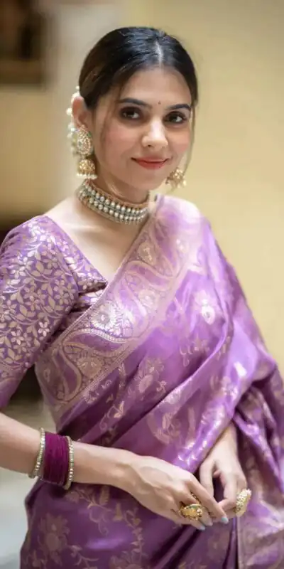 Purple Soft Litchi Silk All Over Weaving Saree | Sarees, Bollywood Sarees, Creative Sarees, Designer Sarees, Embroidered Sarees, Ethnic Saree, Modern Digital sarees, Party Wear Sarees