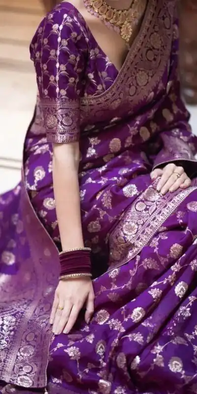 Purple Soft Litchi Silk Kubera Pattu Saree | Sarees, Bollywood Sarees, Creative Sarees, Designer Sarees, Embroidered Sarees, Ethnic Saree, Modern Digital sarees, Party Wear Sarees