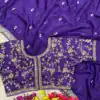 Purple Soft Organza Zari Embroidery Work Saree | Sarees, Bollywood Sarees, Creative Sarees, Designer Sarees, Embroidered Sarees, Ethnic Saree, Modern Digital sarees, Party Wear Sarees