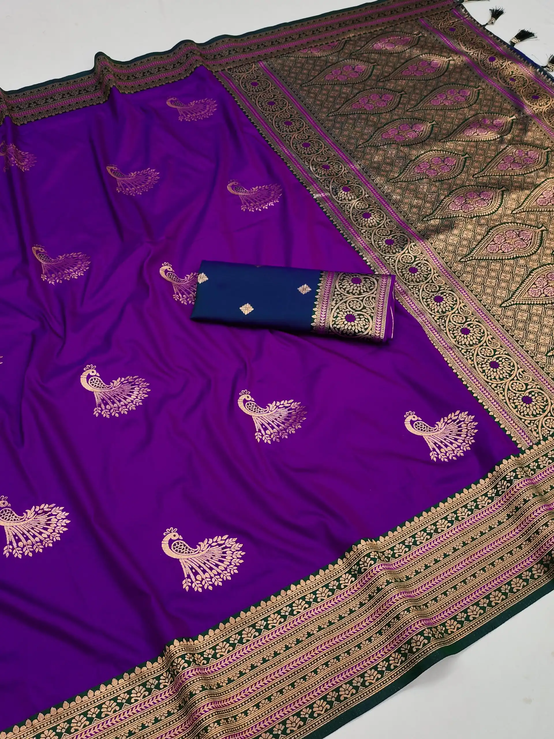 Purple Soft Silk Zari Lace Work Saree | Sarees, Bollywood Sarees, Creative Sarees, Designer Sarees, Embroidered Sarees, Ethnic Saree, Modern Digital sarees, Party Wear Sarees
