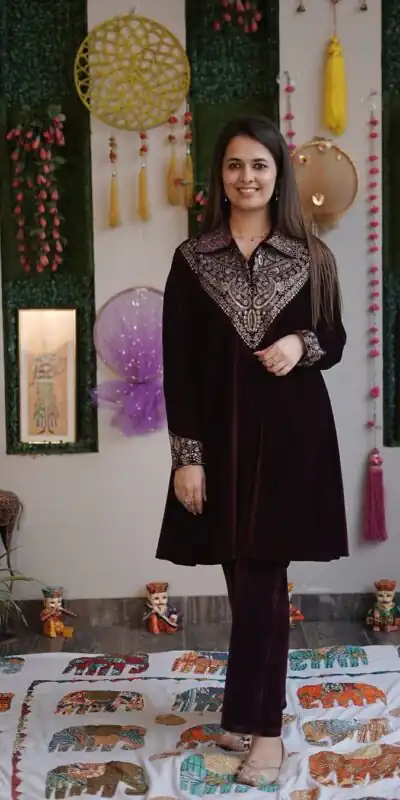Purple Velvet Sequence Work Salwar Suit | Jump Suits, Salwar suit, Casual Suits, Creative suits, Designer Suits, Palazzo Suits, Party Wear Suits, Patiala Suits, Straight Suits