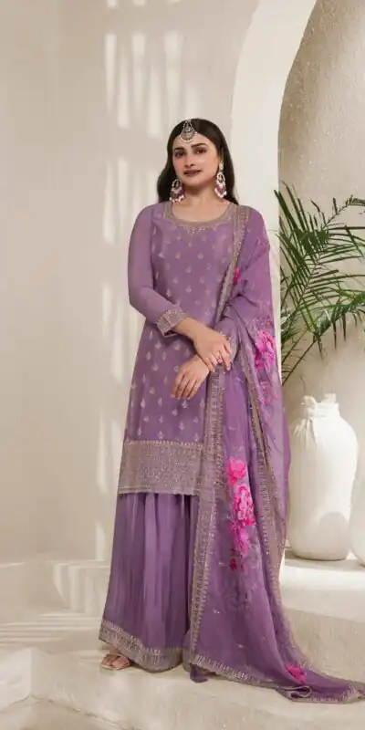 Purple Viscose Chinon Embroidery Work Salwar Suit | Jump Suits, Salwar suit, Casual Suits, Creative suits, Designer Suits, Palazzo Suits, Party Wear Suits, Patiala Suits, Straight Suits