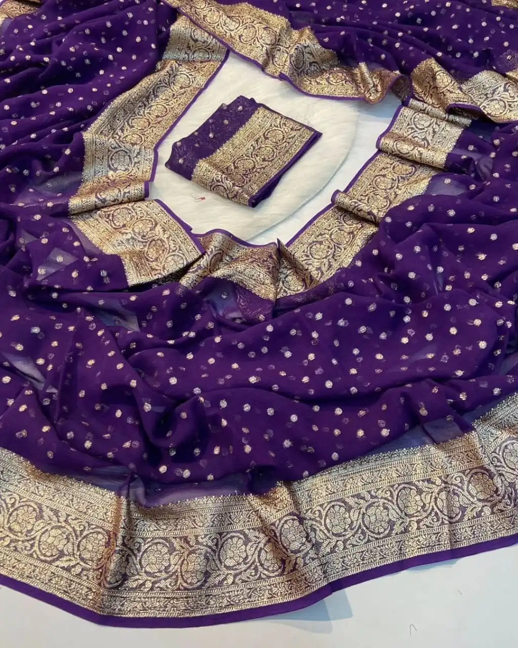 Purple Viscose Georgette With Running Blouse Saree | Sarees, Bollywood Sarees, Creative Sarees, Designer Sarees, Embroidered Sarees, Ethnic Saree, Modern Digital sarees, Party Wear Sarees