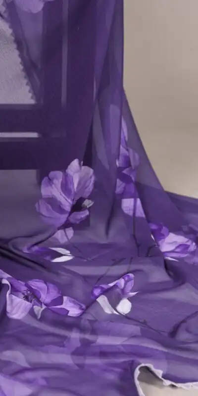 Purple Weightless Printed Saree | Sarees, Bollywood Sarees, Creative Sarees, Designer Sarees, Embroidered Sarees, Ethnic Saree, Modern Digital sarees, Party Wear Sarees