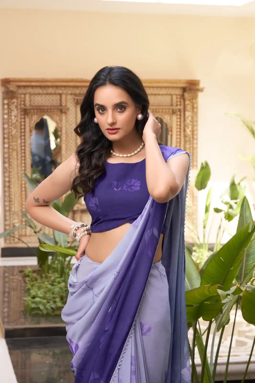Purple Weightless Printed Saree | Sarees, Bollywood Sarees, Creative Sarees, Designer Sarees, Embroidered Sarees, Ethnic Saree, Modern Digital sarees, Party Wear Sarees