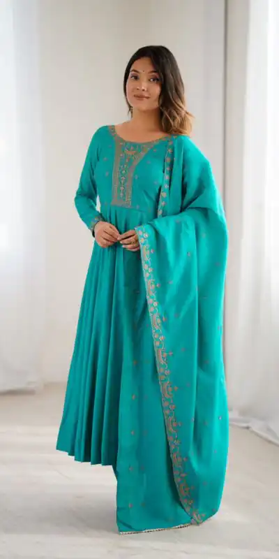 Rama Roman Chanderi Silk Handwork Salwar Suit | Jump Suits, Salwar suit, Casual Suits, Creative suits, Designer Suits, Palazzo Suits, Party Wear Suits, Patiala Suits, Straight Suits