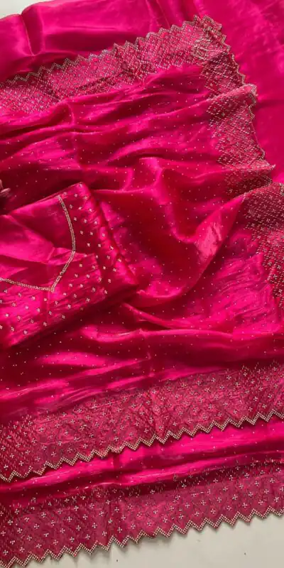 Rani Jimmy Choo Diamond Saree | Sarees, Bollywood Sarees, Creative Sarees, Designer Sarees, Embroidered Sarees, Ethnic Saree, Modern Digital sarees, Party Wear Sarees