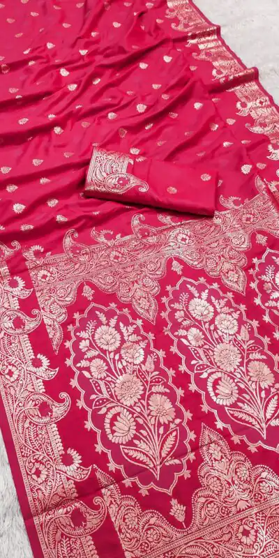 Rani Pink Banarasi Lace Zari Work Saree | Sarees, Bollywood Sarees, Creative Sarees, Designer Sarees, Embroidered Sarees, Ethnic Saree, Modern Digital sarees, Party Wear Sarees