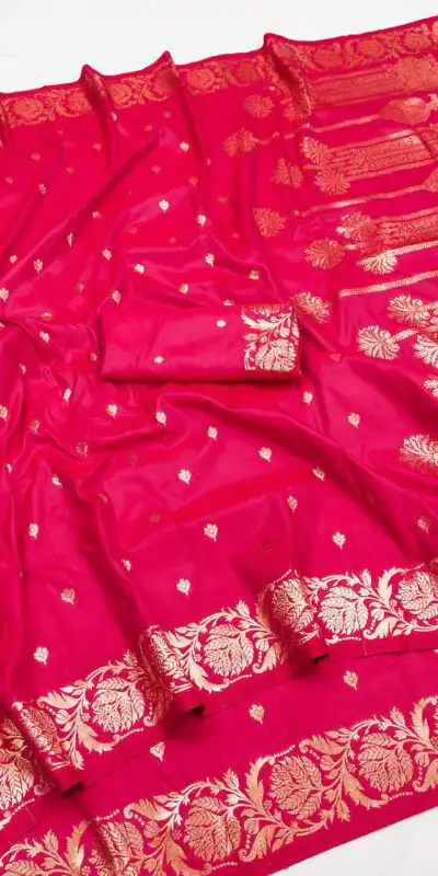 Rani Pink Banarasi Silk With Lace and Zari Work Saree | Sarees, Bollywood Sarees, Creative Sarees, Designer Sarees, Embroidered Sarees, Ethnic Saree, Modern Digital sarees, Party Wear Sarees