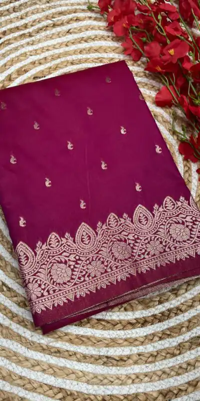 Rani Pink Banarasi Silk Zari Weaving Pallu Saree | Sarees, Bollywood Sarees, Creative Sarees, Designer Sarees, Embroidered Sarees, Ethnic Saree, Modern Digital sarees, Party Wear Sarees