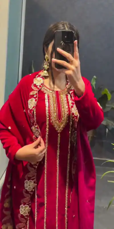 Red 9000 Velvet Lace Embroidery Work Salwar Suit | Jump Suits, Salwar suit, Casual Suits, Creative suits, Designer Suits, Palazzo Suits, Party Wear Suits, Patiala Suits, Straight Suits