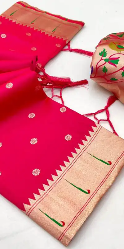 Red A Pethani Silk Lace Zari Work Saree | Sarees, Bollywood Sarees, Creative Sarees, Designer Sarees, Embroidered Sarees, Ethnic Saree, Modern Digital sarees, Party Wear Sarees