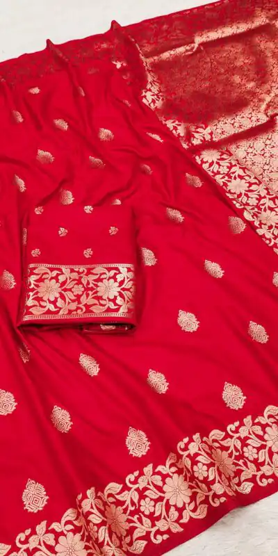 Red Banarasi Silk Lace Zari Work Saree | Sarees, Bollywood Sarees, Creative Sarees, Designer Sarees, Embroidered Sarees, Ethnic Saree, Modern Digital sarees, Party Wear Sarees