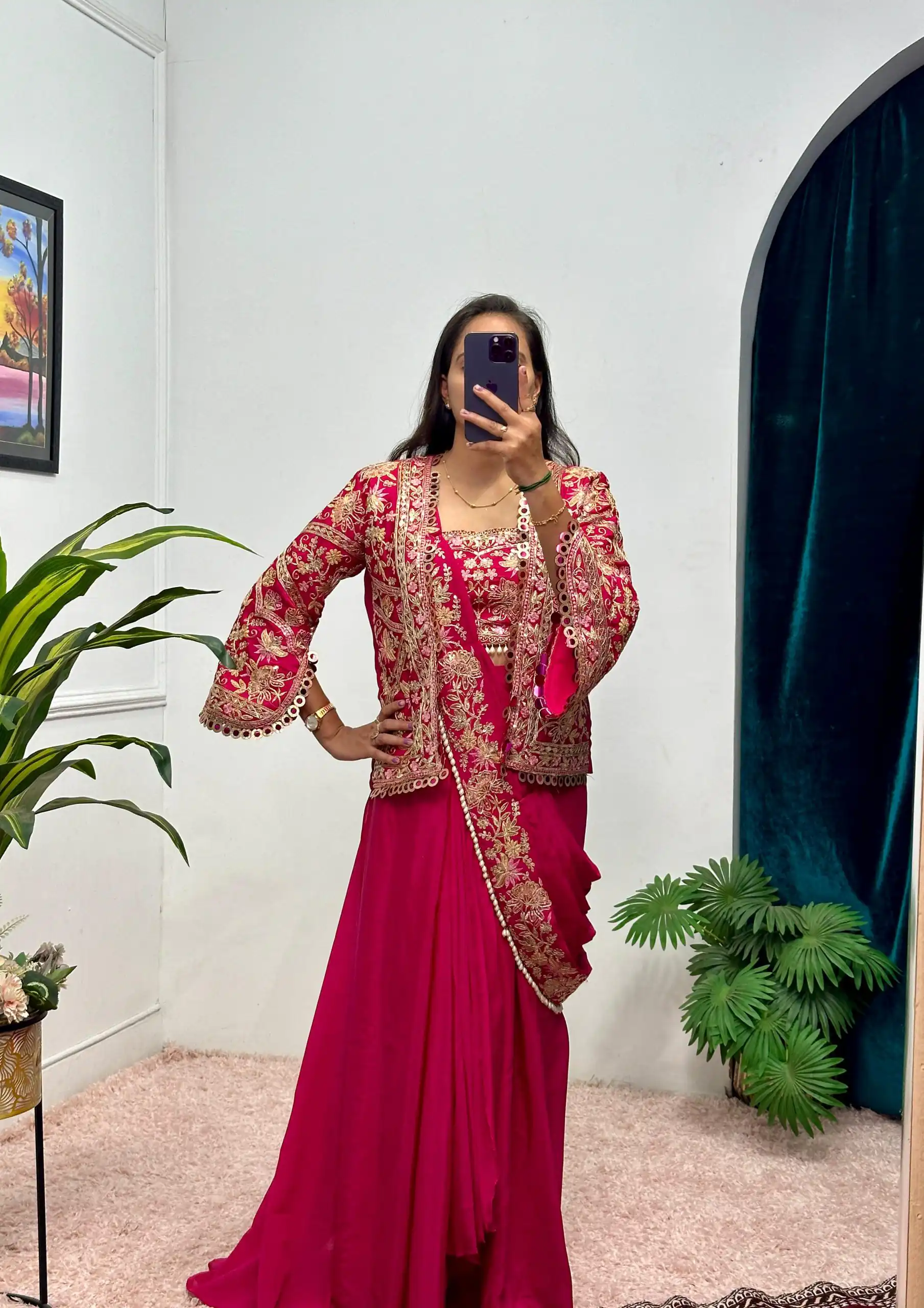 Red Chinon Embroidery Lace Work Saree | Sarees, Bollywood Sarees, Creative Sarees, Designer Sarees, Embroidered Sarees, Ethnic Saree, Modern Digital sarees, Party Wear Sarees