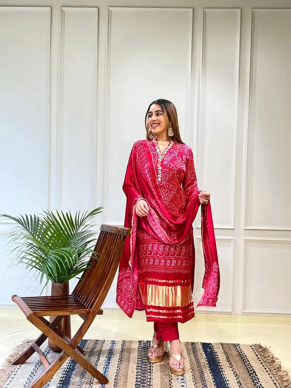Red Chinon Silk Wide Digital Print Coding Work Salwar Suit | Jump Suits, Salwar suit, Casual Suits, Creative suits, Designer Suits, Palazzo Suits, Party Wear Suits, Patiala Suits, Straight Suits