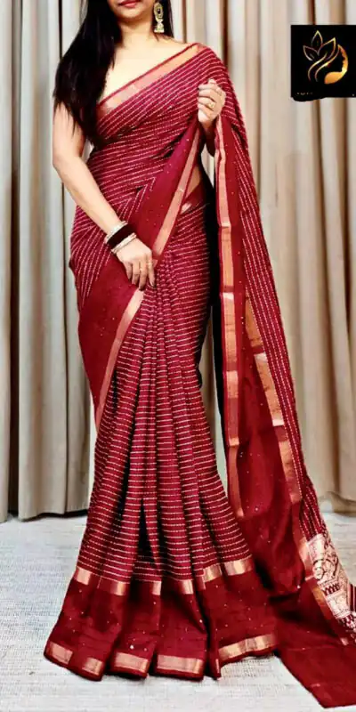 Red Dola Silk Lace Border Sequins Work Saree | Sarees, Bollywood Sarees, Creative Sarees, Designer Sarees, Embroidered Sarees, Ethnic Saree, Modern Digital sarees, Party Wear Sarees