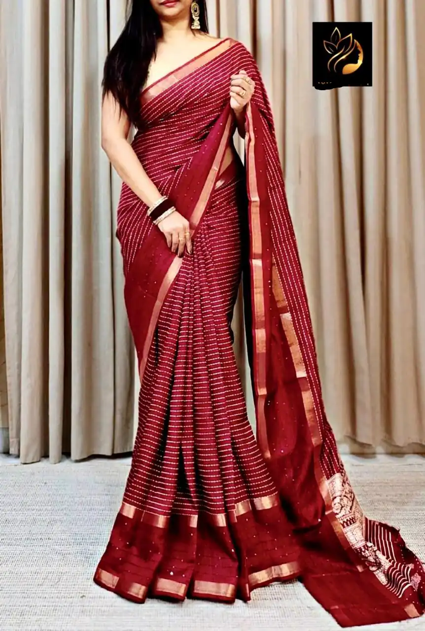 Red Dola Silk Lace Border Sequins Work Saree | Sarees, Bollywood Sarees, Creative Sarees, Designer Sarees, Embroidered Sarees, Ethnic Saree, Modern Digital sarees, Party Wear Sarees