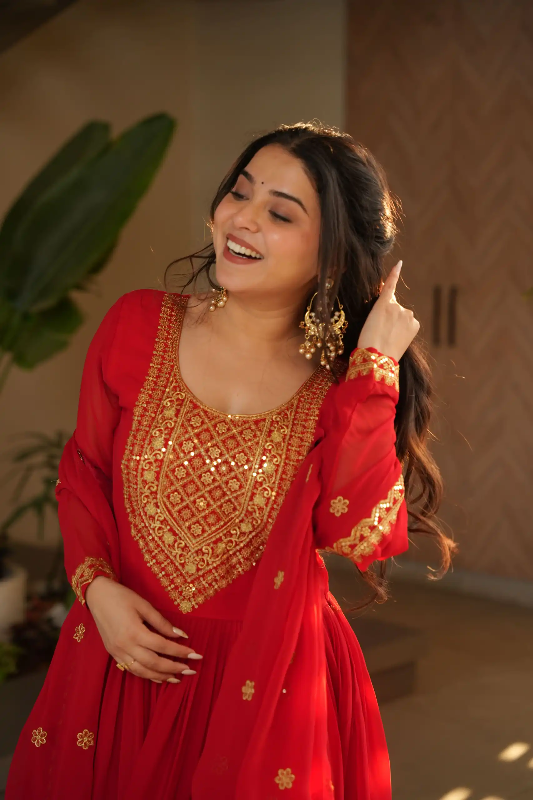 Red Faux Blooming Sequins Zari Gown | Gowns, Bollywood Gowns, Creative Gowns, Designer Gowns, Embroidered Gowns, Party Wear Gowns
