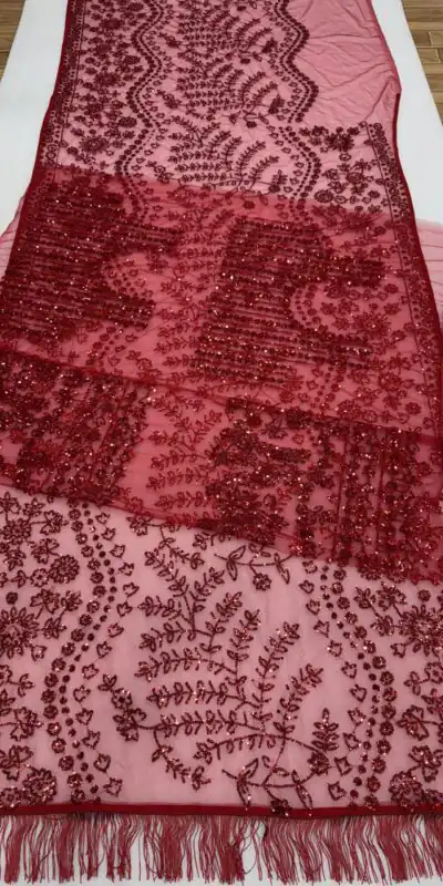 Red Faux Butterfly Net Sequence Saree | Sarees, Bollywood Sarees, Creative Sarees, Designer Sarees, Embroidered Sarees, Ethnic Saree, Modern Digital sarees, Party Wear Sarees