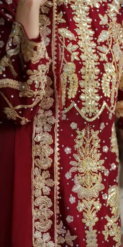 Red Faux Georgette Chain Sequence Work Salwar Suit | Jump Suits, Tops & Bottoms, Track Suits, Salwar suit, Casual Suits, Creative suits, Designer Suits, Palazzo Suits, Party Wear Suits, Patiala Suits, Straight Suits, Trendy Wear