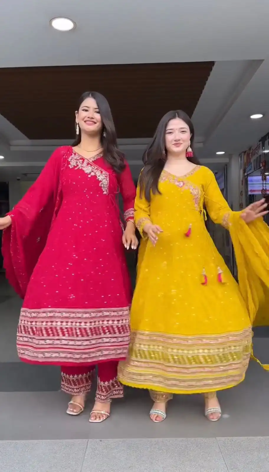 Red Faux Georgette Embroidery Work Salwar Suit | Jump Suits, Tops & Bottoms, Track Suits, Salwar suit, Casual Suits, Creative suits, Designer Suits, Palazzo Suits, Party Wear Suits, Patiala Suits, Straight Suits, Trendy Wear