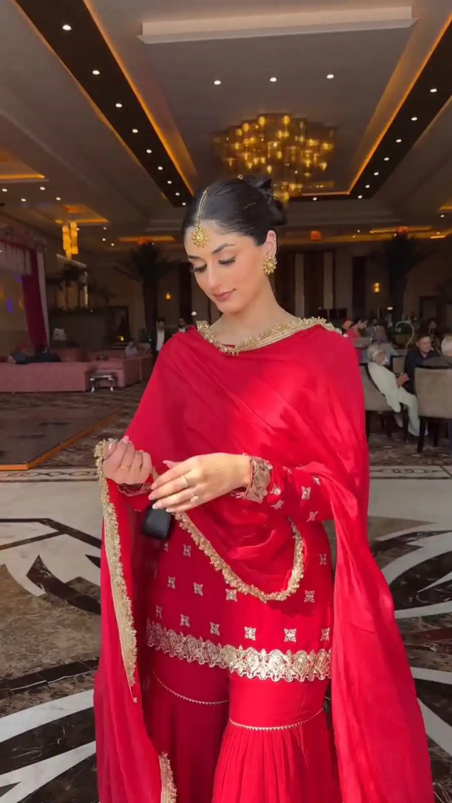 Red Faux Georgette Thread Lace Work Salwar Suit | Jump Suits, Salwar suit, Casual Suits, Creative suits, Designer Suits, Palazzo Suits, Party Wear Suits, Patiala Suits, Straight Suits
