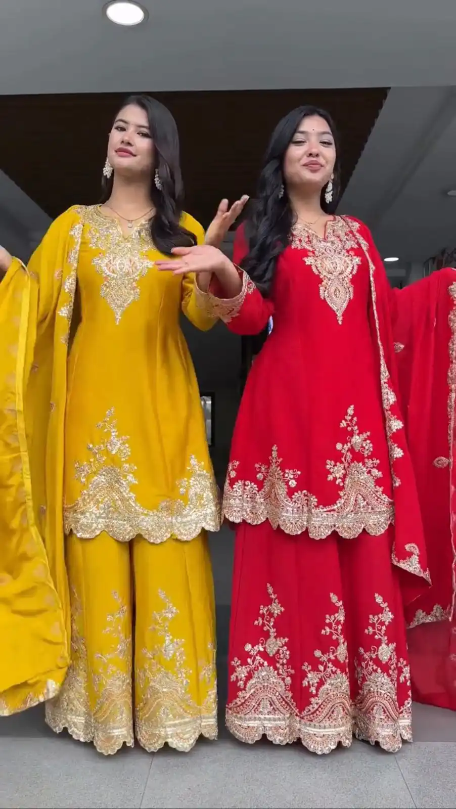 Red Faux Georgette Thread Work Salwar Suit | Jump Suits, Salwar suit, Casual Suits, Creative suits, Designer Suits, Palazzo Suits, Party Wear Suits, Patiala Suits, Straight Suits