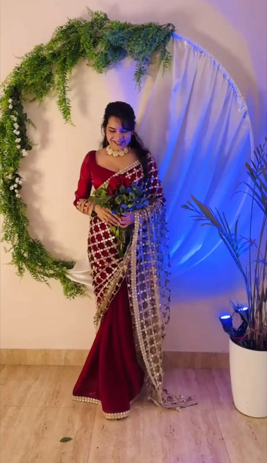 Red Fendy Silk Lace Mirror Work Saree | Sarees, Bollywood Sarees, Creative Sarees, Designer Sarees, Embroidered Sarees, Ethnic Saree, Modern Digital sarees, Party Wear Sarees
