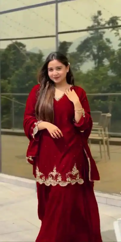 Red Fox Georgette Lace Embroidery Work Salwar Suit | Jump Suits, Salwar suit, Casual Suits, Creative suits, Designer Suits, Palazzo Suits, Party Wear Suits, Patiala Suits, Straight Suits