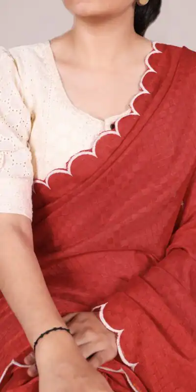 Red Gadhawal Arca Work Saree | Sarees, Bollywood Sarees, Creative Sarees, Designer Sarees, Embroidered Sarees, Ethnic Saree, Modern Digital sarees, Party Wear Sarees