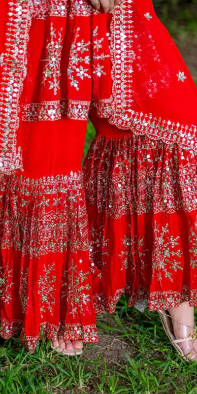 Red Georgette 7mm Sequence Work Salwar Suit | Jump Suits, Salwar suit, Casual Suits, Creative suits, Designer Suits, Palazzo Suits, Party Wear Suits, Patiala Suits, Straight Suits
