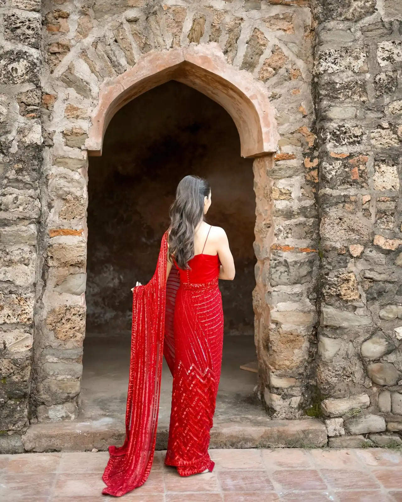 Red Georgette Embroidery Sequence Work Saree | Sarees, Bollywood Sarees, Creative Sarees, Designer Sarees, Embroidered Sarees, Ethnic Saree, Modern Digital sarees, Party Wear Sarees