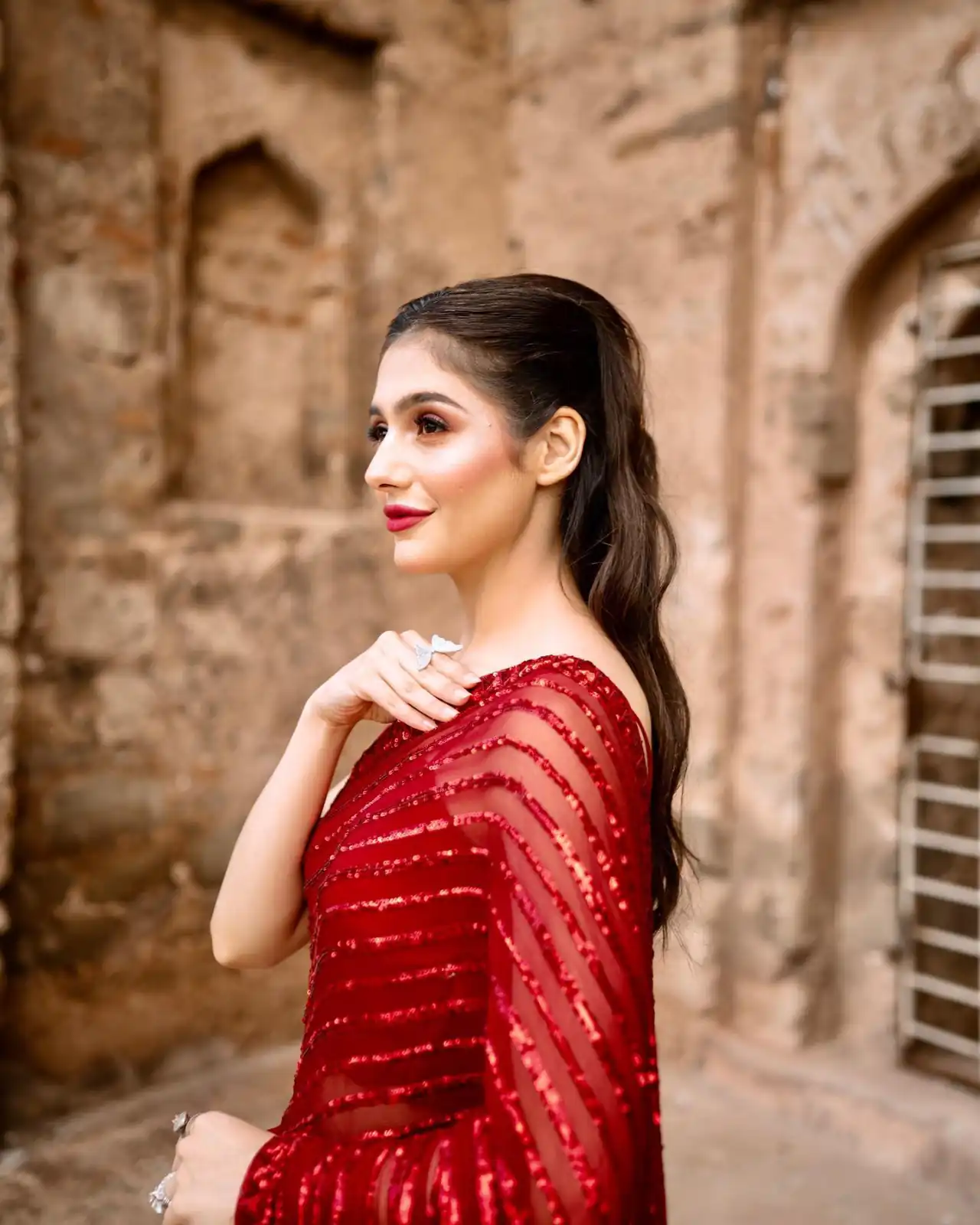 Red Georgette Embroidery Sequence Work Saree | Sarees, Bollywood Sarees, Creative Sarees, Designer Sarees, Embroidered Sarees, Ethnic Saree, Modern Digital sarees, Party Wear Sarees