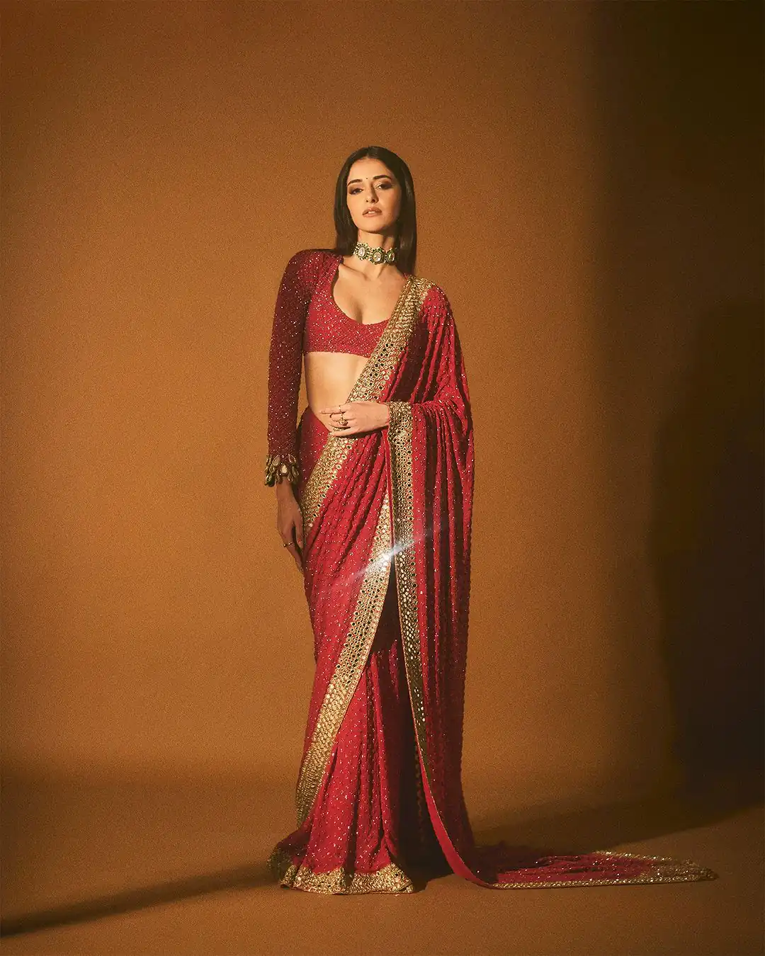 Red Georgette Embroidery Thread Work Saree | Sarees, Bollywood Sarees, Creative Sarees, Designer Sarees, Ethnic Saree, Modern Digital sarees, Party Wear Sarees