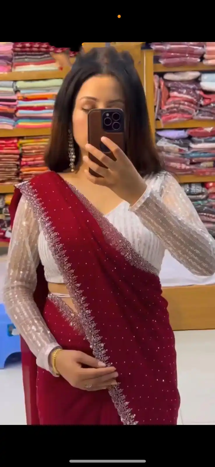 Red Georgette Hot Fix Stone Work Saree | Sarees, Bollywood Sarees, Creative Sarees, Designer Sarees, Embroidered Sarees, Ethnic Saree, Modern Digital sarees, Party Wear Sarees