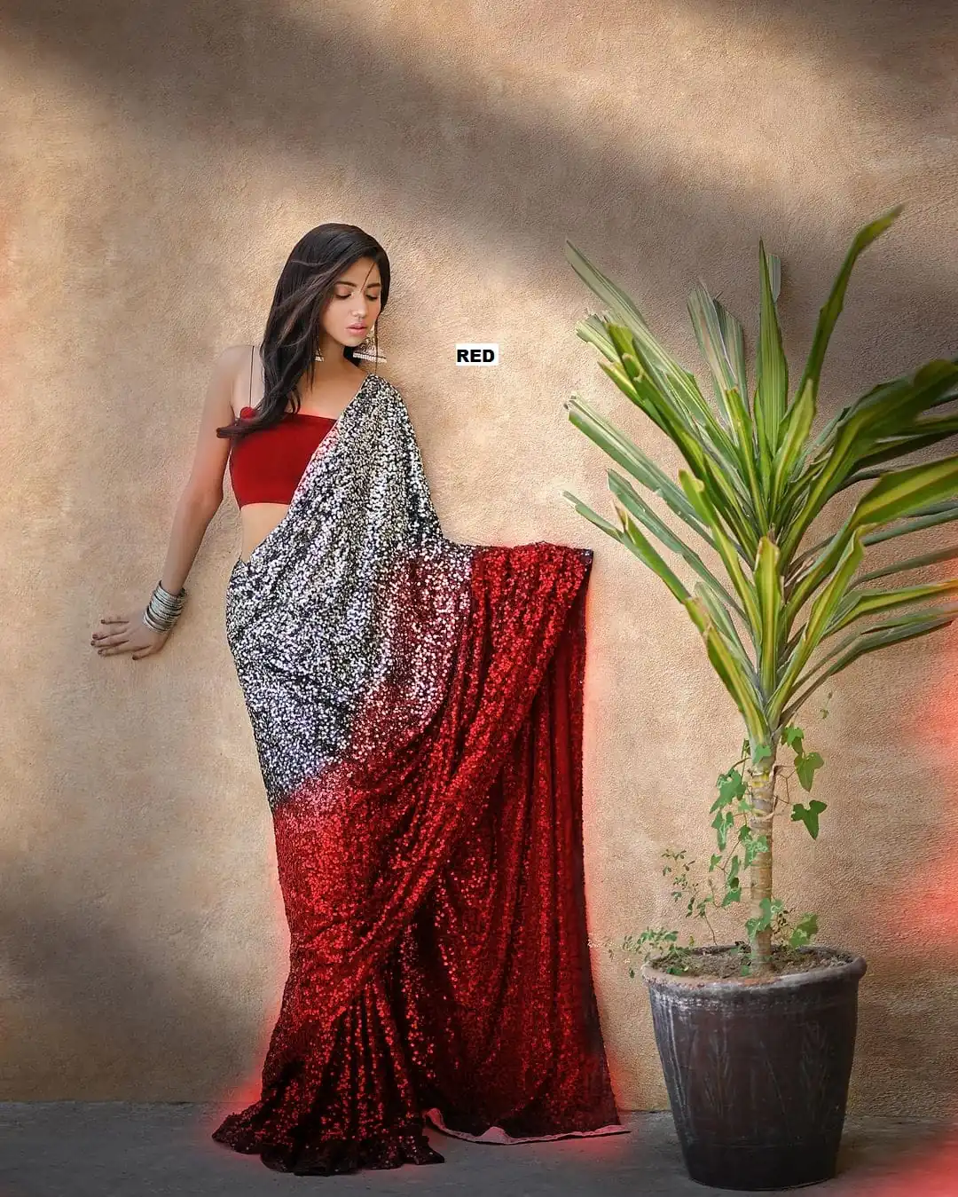 Red Heavy 60 Gram Georgette Sequins Saree | Sarees, Bollywood Sarees, Creative Sarees, Designer Sarees, Embroidered Sarees, Ethnic Saree, Modern Digital sarees, Party Wear Sarees