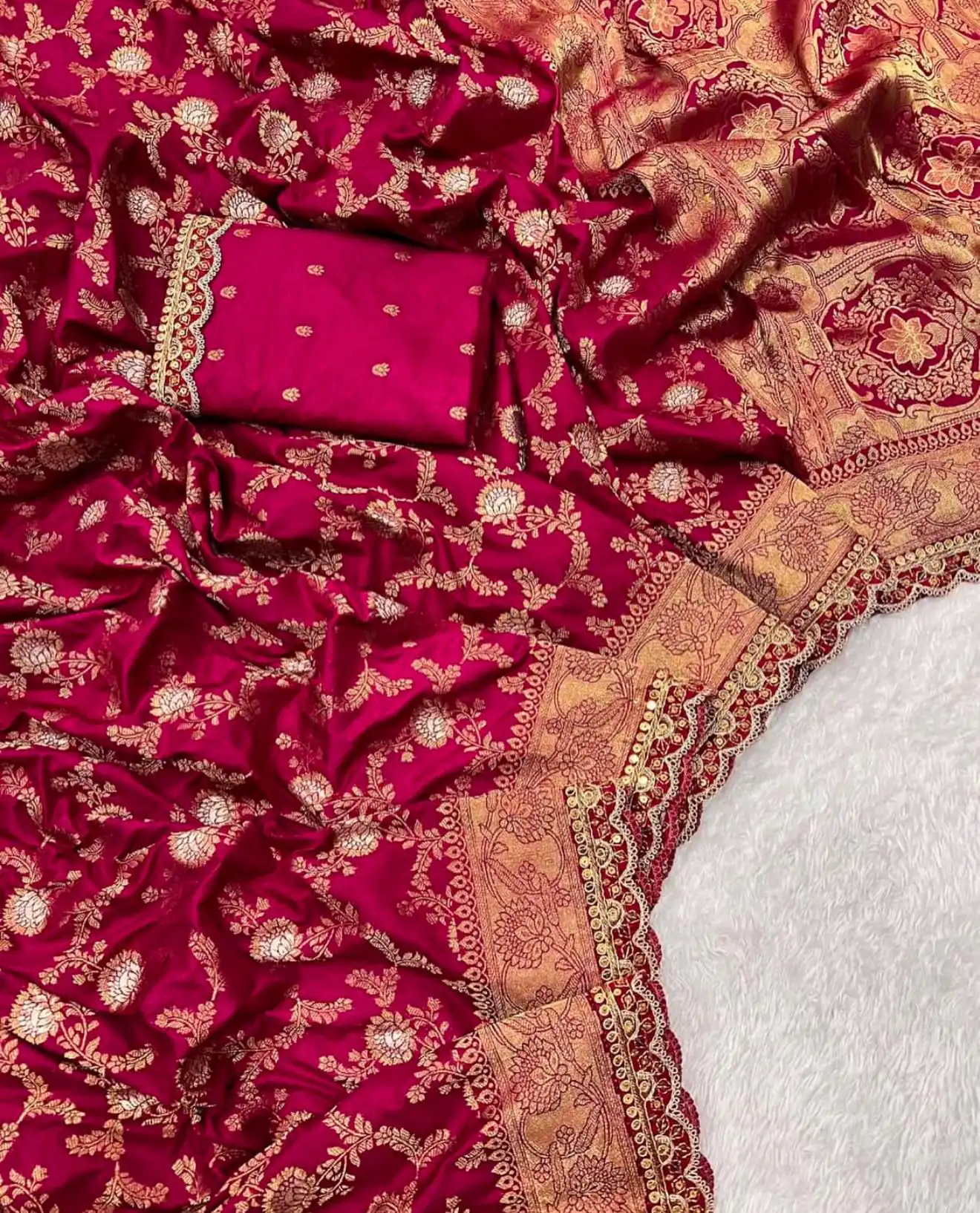 Red Jacquard Weaving Embroidery Cording Lace Saree | Sarees, Bollywood Sarees, Creative Sarees, Designer Sarees, Embroidered Sarees, Ethnic Saree, Modern Digital sarees, Party Wear Sarees
