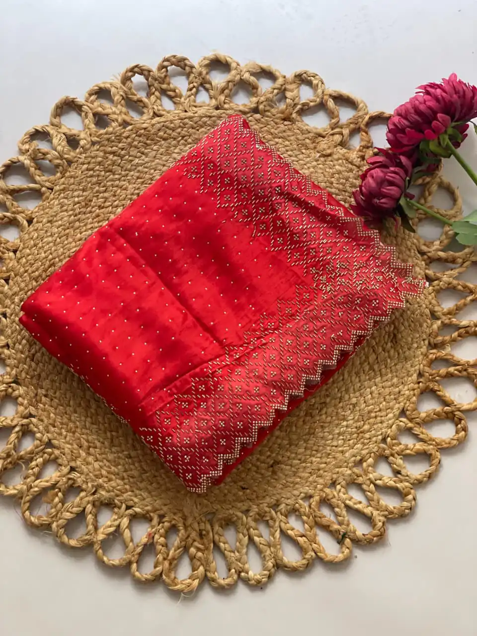 Red Jimmy Choo Diamond Saree | Sarees, Bollywood Sarees, Creative Sarees, Designer Sarees, Embroidered Sarees, Ethnic Saree, Modern Digital sarees, Party Wear Sarees