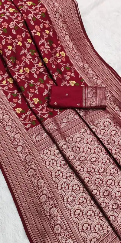 Red Khaddi Pashmina Zari Work Saree | Sarees, Bollywood Sarees, Creative Sarees, Designer Sarees, Embroidered Sarees, Ethnic Saree, Modern Digital sarees, Party Wear Sarees