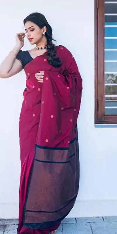 Red Lichi Silk Jacquard Saree | Sarees, Bollywood Sarees, Creative Sarees, Designer Sarees, Embroidered Sarees, Ethnic Saree, Modern Digital sarees, Party Wear Sarees