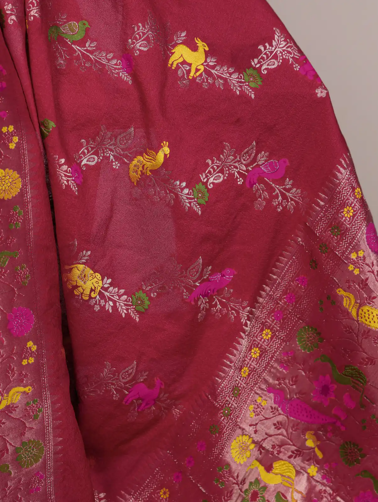Red Nylon Weaving Work Saree | Sarees, Bollywood Sarees, Creative Sarees, Designer Sarees, Embroidered Sarees, Ethnic Saree, Modern Digital sarees, Party Wear Sarees