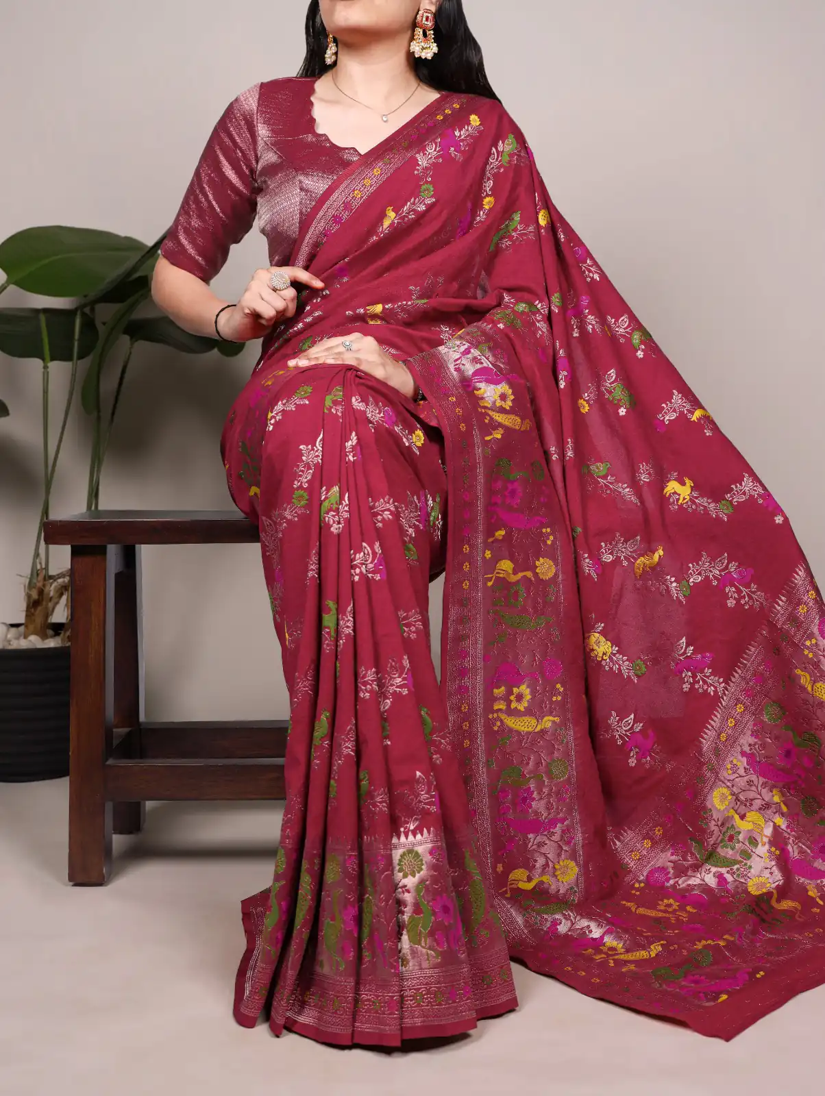 Red Nylon Weaving Work Saree | Sarees, Bollywood Sarees, Creative Sarees, Designer Sarees, Embroidered Sarees, Ethnic Saree, Modern Digital sarees, Party Wear Sarees