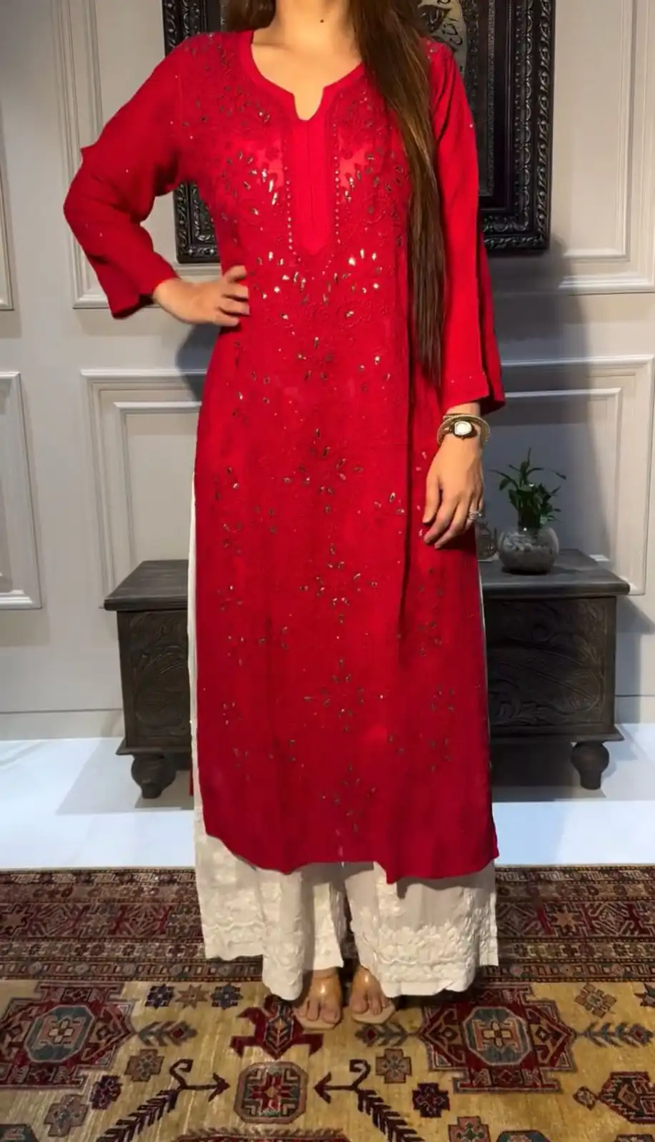 Red Rayon Embroidery Foil Thread Work Salwar Suit | Jump Suits, Salwar suit, Casual Suits, Creative suits, Designer Suits, Palazzo Suits, Party Wear Suits, Patiala Suits, Straight Suits