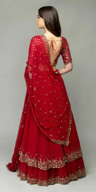 Red Sequins Work Lehenga Choli | Lehenga, Bollywood Lehenga, Creative Lehenga, Designer Lehenga, Embroidered Lehenga, Party Wear Lehenga