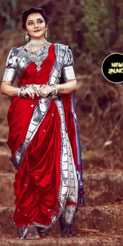 Red Soft Lichi Silk All Over Border Work Saree | Sarees, Bollywood Sarees, Creative Sarees, Designer Sarees, Embroidered Sarees, Ethnic Saree, Modern Digital sarees, Party Wear Sarees